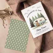 Invitation Un Joyeux Camper Premier anniversaire