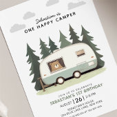 Invitation Un Joyeux Camper Premier anniversaire