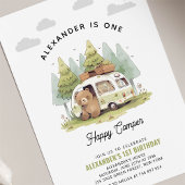 Invitation Un Joyeux Camper Premier anniversaire