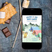 Invitation Un Joyeux Camper Premier Anniversaire Camping