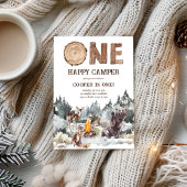 Invitation Un joyeux Camper Woodland 1er anniversaire
