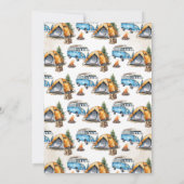 Invitation Un Joyeux Camper Woodland premier anniversaire (Dos)