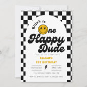 Invitation Un joyeux Dude Rad Boy 1er anniversaire (Devant)