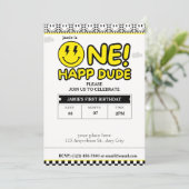Invitation Un joyeux garçon d'anniversaire cool mec Invitatio (Debout devant)