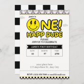 Invitation Un joyeux garçon d'anniversaire cool mec Invitatio (Devant / Derrière)