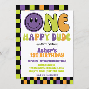 Invitation Un joyeux garçon de 1er anniversaire