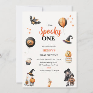 Invitation Un joyeux Halloween Fantôme citrouille Fête d'anni