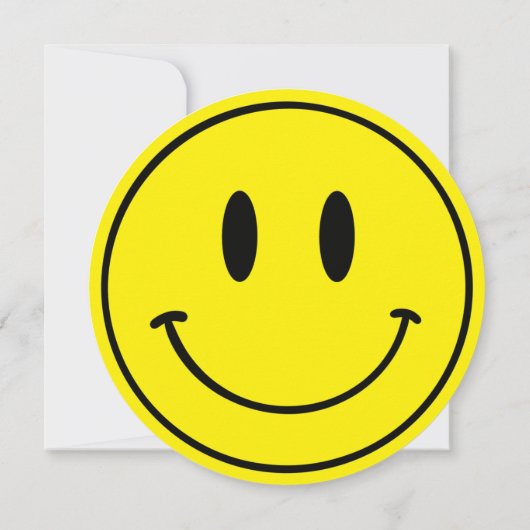 Invitation Un joyeux Mec 1er anniversaire Noir/Jaune Smiley (Dos)