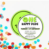 Un joyeux Mec 1er Anniversaire Visage souriant