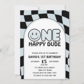 Invitation Un joyeux mec Super Joyeux visage garçon Anniversa (Devant)