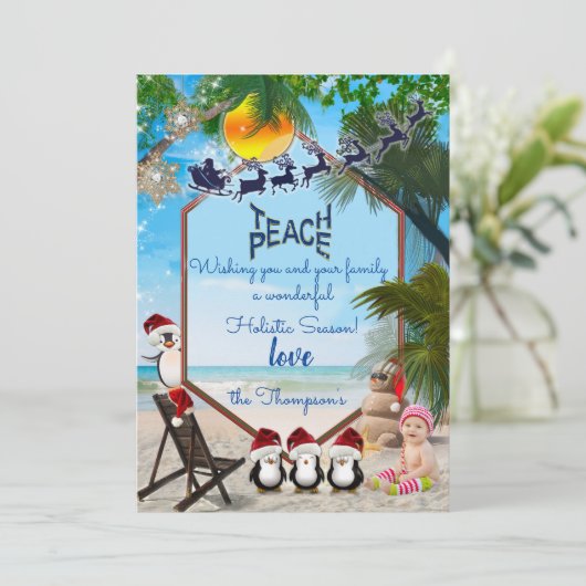 Invitation Un joyeux Noël (Debout devant)