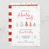 Invitation Un Joyeux Petit Aventure Attend, Garçon 8e Anniver (Devant / Derrière)