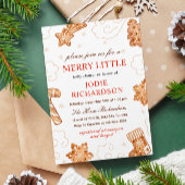 Invitation Un joyeux petit Baby shower de biscuits de Noël