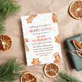 Invitation Un joyeux petit Baby shower de biscuits de Noël