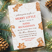 Invitation Un joyeux petit Baby shower de biscuits de Noël