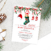 Invitation Un joyeux petit Baby shower de Noël