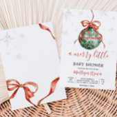 Invitation Un joyeux petit Baby shower de Noël