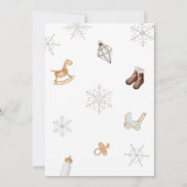 Invitation Un joyeux petit Baby shower de Noël d'hiver (Dos)