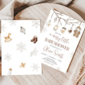 Invitation Un joyeux petit Baby shower de Noël d'hiver