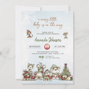 Invitation Un joyeux petit bébé est en route