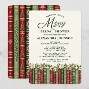 Invitation Un joyeux petit shower de mariage de Noël en hiver