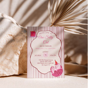 Invitation Un joyeux premier anniversaire pour une mignonne p