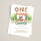 Invitation Un joyeux terrain boisé de camping