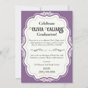Invitation Un kaléidoscope de célébrations : Violet vif