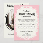 Invitation Un kaléidoscope de fête : rose (Devant / Derrière)