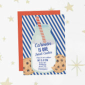 Invitation Un lait doux et des biscuits garçons Premier anniv