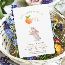 Un lapin 1er anniversaire de ballons de carottes p