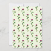 Invitation Un lapin a UN an, trèfles (Dos)