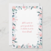 Invitation Un lapin a un anniversaire, n'importe quelle fête  (Dos)