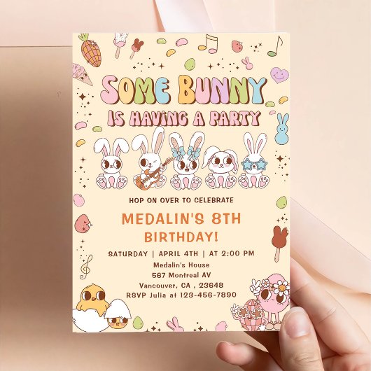 Invitation Un Lapin A Une Fête Anniversaire