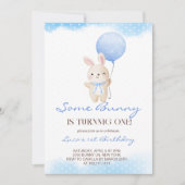 Invitation Un lapin devient un garçon Anniversaire (Devant)