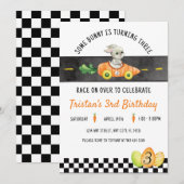 Invitation Un lapin est à trois ans, Race de lapin de Pâques (Devant / Derrière)