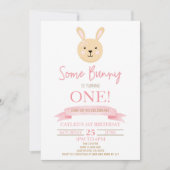 Invitation Un Lapin Est En Train De Devenir Rose Personnalisé (Devant)