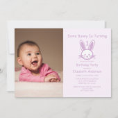 Invitation Un Lapin Est En Train D'En Devenir Un : Premier An (Devant)