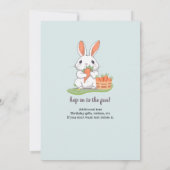 Invitation Un Lapin Est Un Garçon Filles 1Er Anniversaire (Dos)