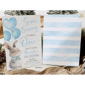 Invitation Un lapin est un lapin bow 1er anniversaire