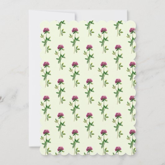 Invitation Un lapin est UN, le trèfle (Dos)