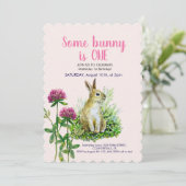 Invitation Un lapin est UN, trèfles (Debout devant)