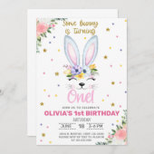Invitation Un lapin fait une invitation. (Devant / Derrière)