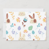 Invitation Un lapin Pâques 1ère fête Anniversaire Photo Invit (Dos)
