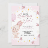 Invitation Un Lapin, Premier Anniversaire, Lapin, 1Er Anniver (Devant)