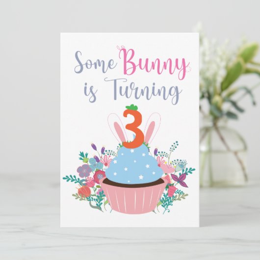 Invitation Un Lapin va avoir 3 ans ! (Debout devant)