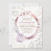 Invitation Un lapin va devenir le premier anniversaire d'une (Devant)