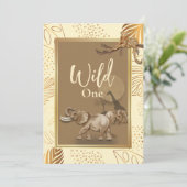 Invitation Un léopards de safari sauvage, anniversaire Invita (Debout devant)