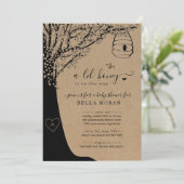 Invitation Un Lil Honey est sur le chemin du Baby shower d'ab (Debout devant)
