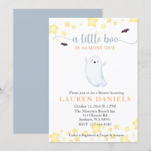 Invitation Un Little Boo est presque attendu Baby shower d'Ha